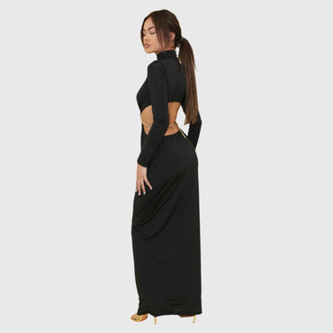 Black Chainy Sultory Dress (Long)