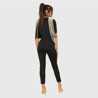Black Beaded Jumpsuit