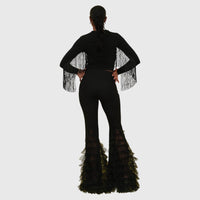 Black Frills Trouser