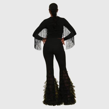 Black Frills Trouser