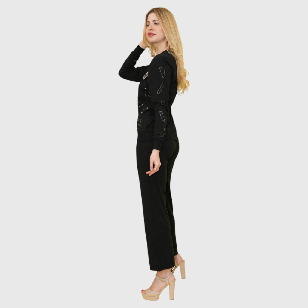 Black Safety Pin Cardigan