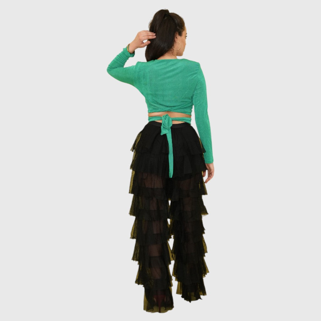 Cross Body Top Green