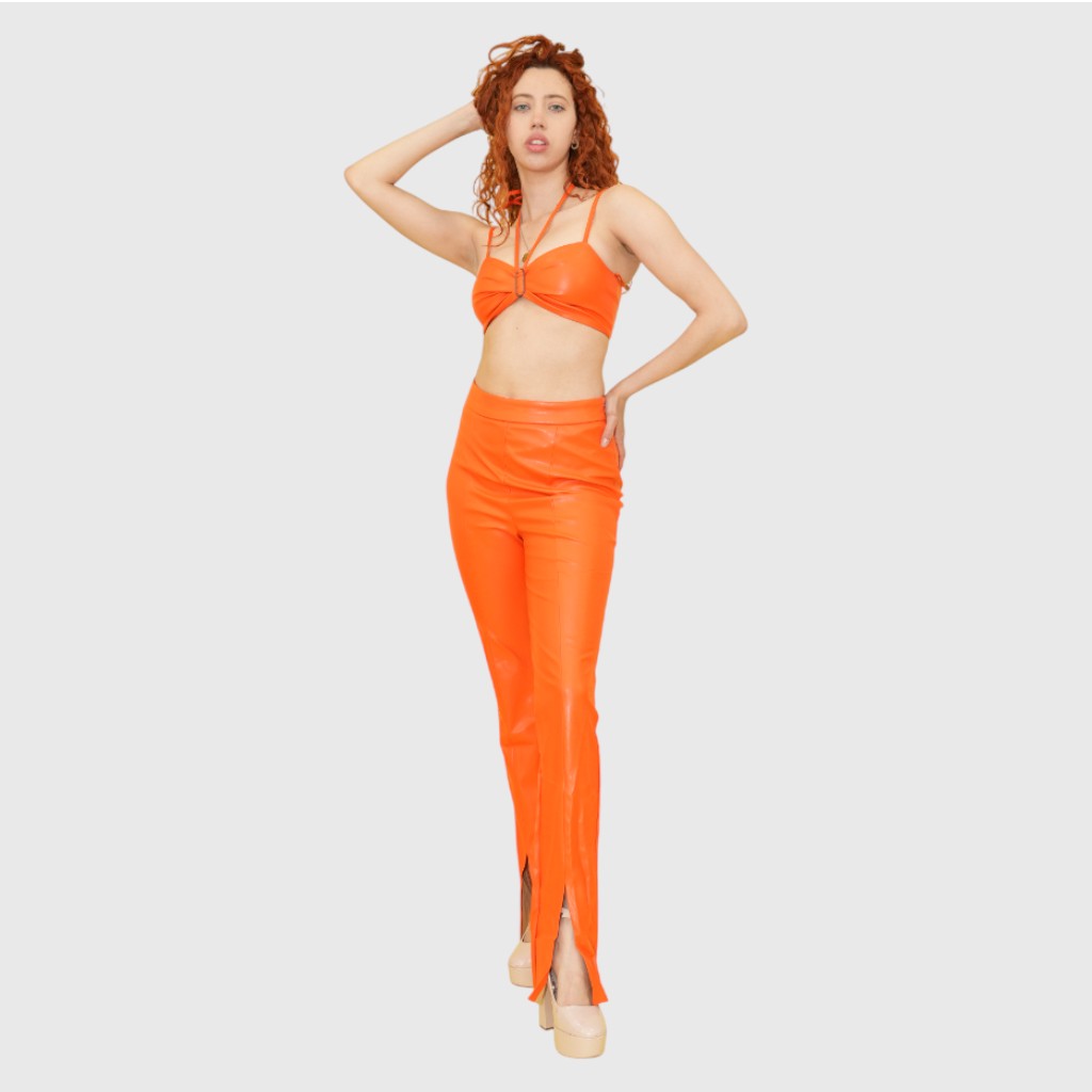 Orange Roena Long Pant Set