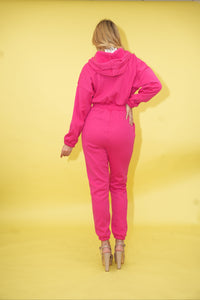 Pink Joggers Jumpsuit