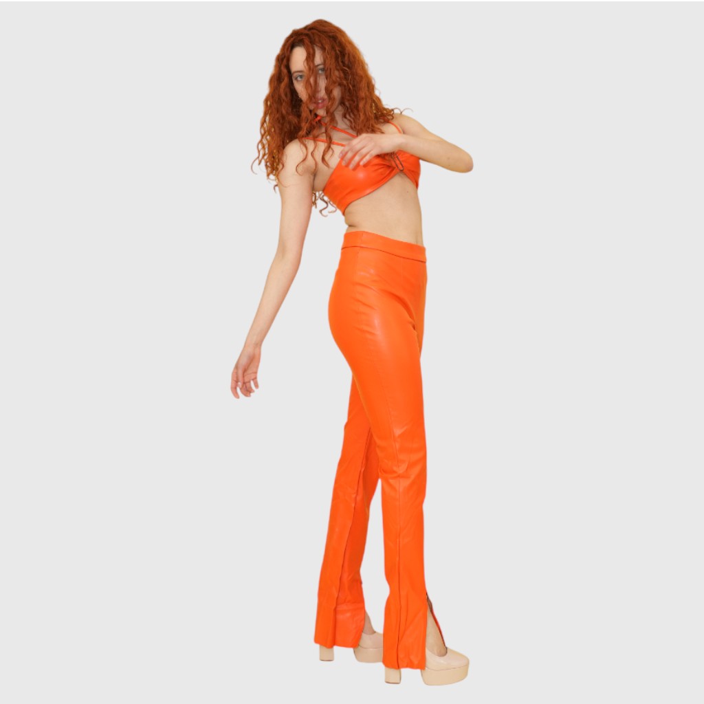 Orange Roena Long Pant Set