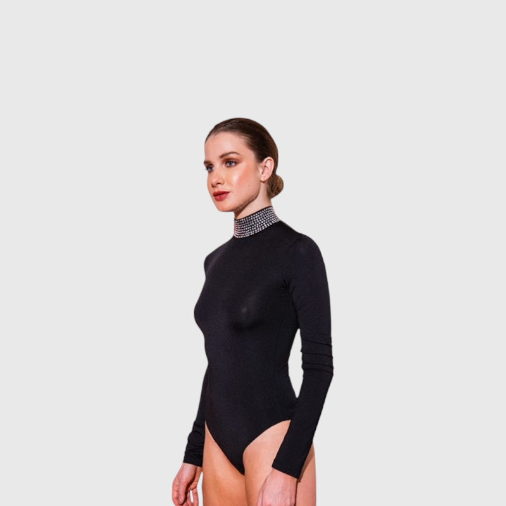 Swarosky Neck Bodysuit